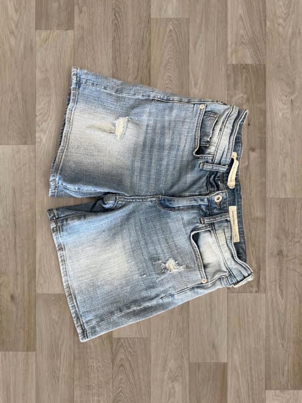 Light Wash Distressed Denim Women’s Shorts